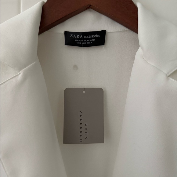 Zara Accessories White Long Sleeve Bodysuit - Picture 2 of 6